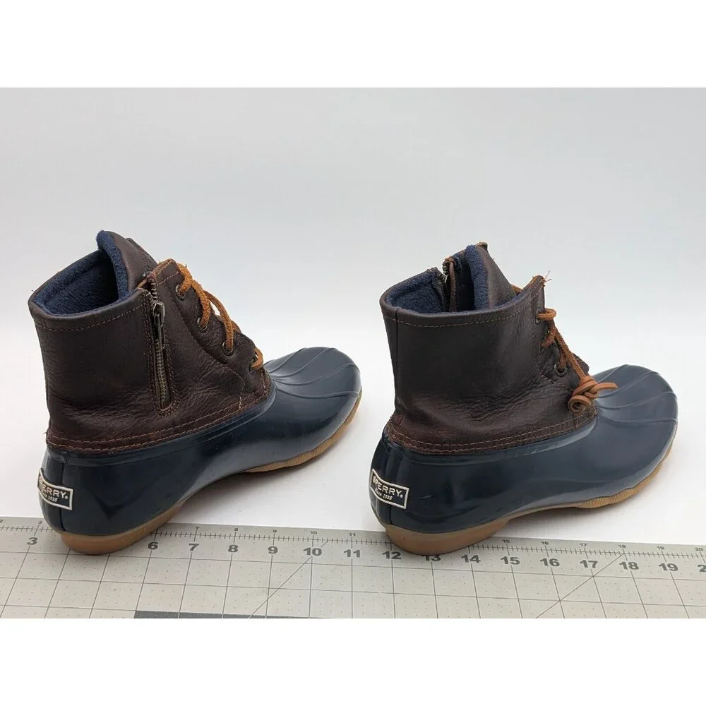 Sperry Womens Duck Boots Rubber Leather‎ Sz 10M